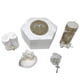 thumbnail image 1 of Kit de bautismo Arcángeles Mexicanos, caja de madera, toalla, vela, rosario, 1 of 7