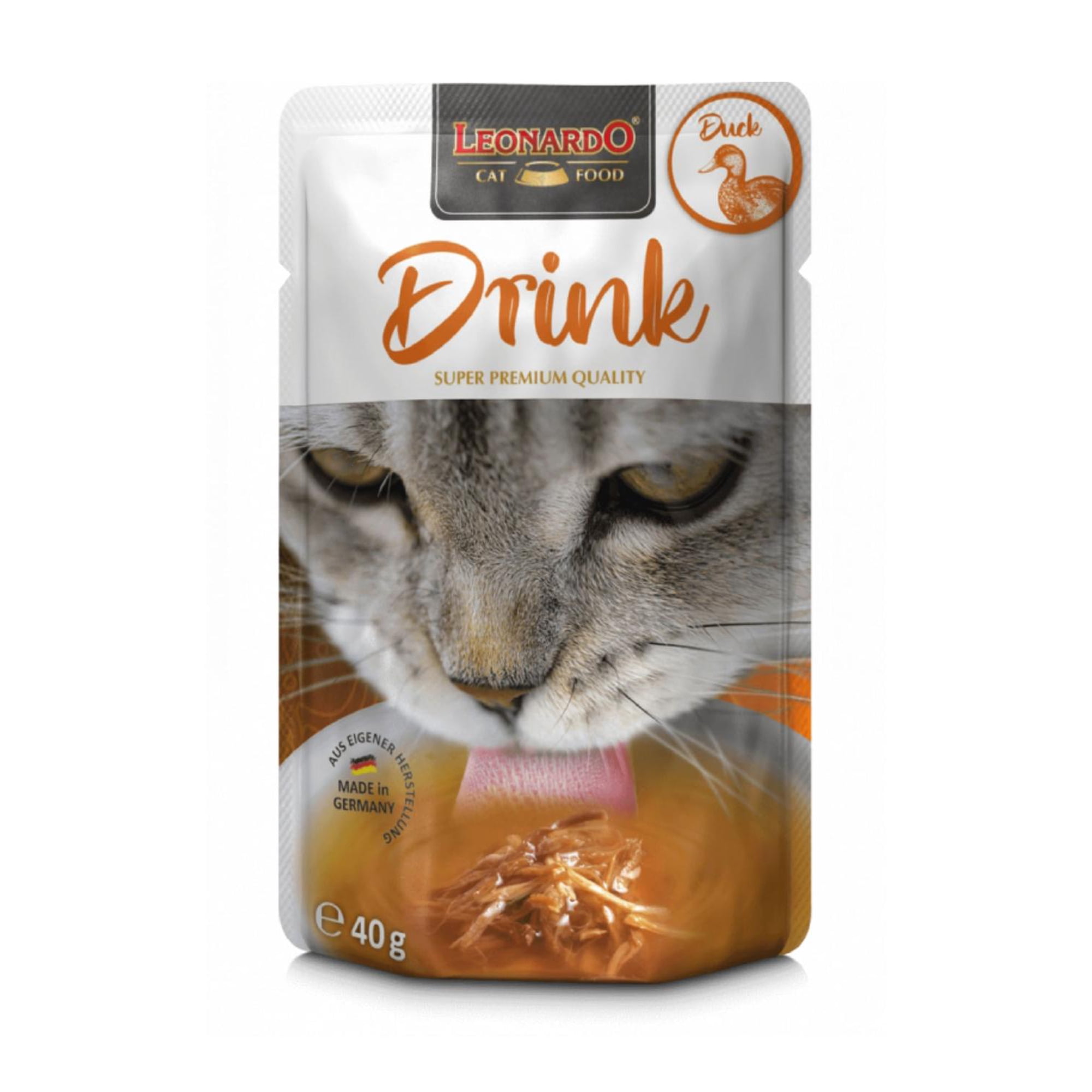 Leonardo Drink Sopa Para Gatos Sabor Pato - Pouch 40 Gr