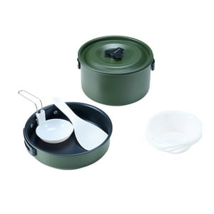 Terra Force - Set Ollas Aluminio Anti-Adherente 2 Piezas Verde Militar