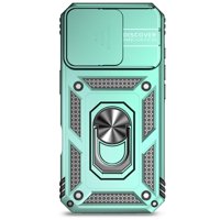 Estuche Gangxun Para Iphone 16 Pro, Soporte Giratorio 360°, Estilo Mecánico Y Magnético