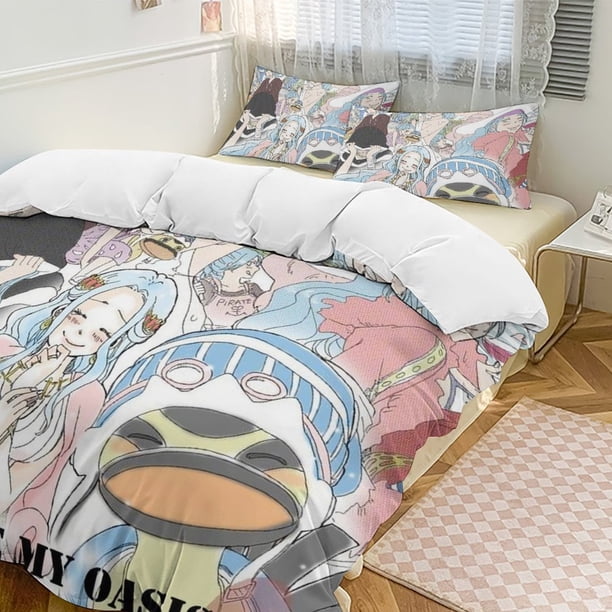 Nefeltari Vivi Bed Duvet Cover Funny Anime Cartoon Bedding Sets Lightweight 3 Piece Comforter Sets
