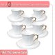 thumbnail image 2 of Juego de tazas para café turco Brew To A Tea de 3 oz, 12 piezas, blanco y dorado, 2 of 9