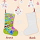 thumbnail image 3 of Calcetines de Navidad Do Re Mi Lino Blanco 45cm x 32cm, 3 of 5