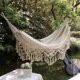 thumbnail image 2 of Hecho A Mano Boho Grande Macrame Fringe 2 Persona Doble Deluxe Hammock Swing Net Silla Para La Playa Patio Dormitorio Patio Porche Interior Al Aire Libre Decoración De Boda, 2 of 3