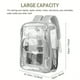 thumbnail image 2 of Student Clear Backpack, Large Heavy Duty PVC Transparent Backpack, See Through With Reinforced Straps Backpack Clear Bookbag For School, Sports, Work, Travel, College,Grey Black Pink Purple, 2 of 4