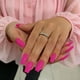 thumbnail image 1 of Press On Nails JOYVVEW, rosa intenso, cuadrado, tamaño mediano, largo, 24 unidades, 1 of 7