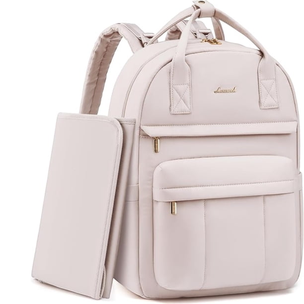 Mochila Maternal Olivia – Multi Bolsillos y Mudador Portátil - Nude