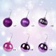 thumbnail image 2 of Adornos colgantes navideños Lulu Home 34 bolas moradas de 4 cm, 2 of 7