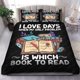 thumbnail image 1 of I Love Days When My Only Problem Is Which Book to Read bedding set and pillowcase3-Piece Bedding Set (1 Duvet Cover + 2 Pillow Shams), 1 of 3