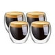 thumbnail image 1 of Set 4 Vasos Doble Pared De 250ml Para Cafe Bebidas Cocina, 1 of 3
