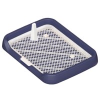 Magideal - Inodoro Para Perros, Orinal Para Perros, Almohadilla De Tren, Inodoro Extraíble Para Mascotas, Portátil, Postes Extraíbles, Puerta De Malla, Inodoro P Azul