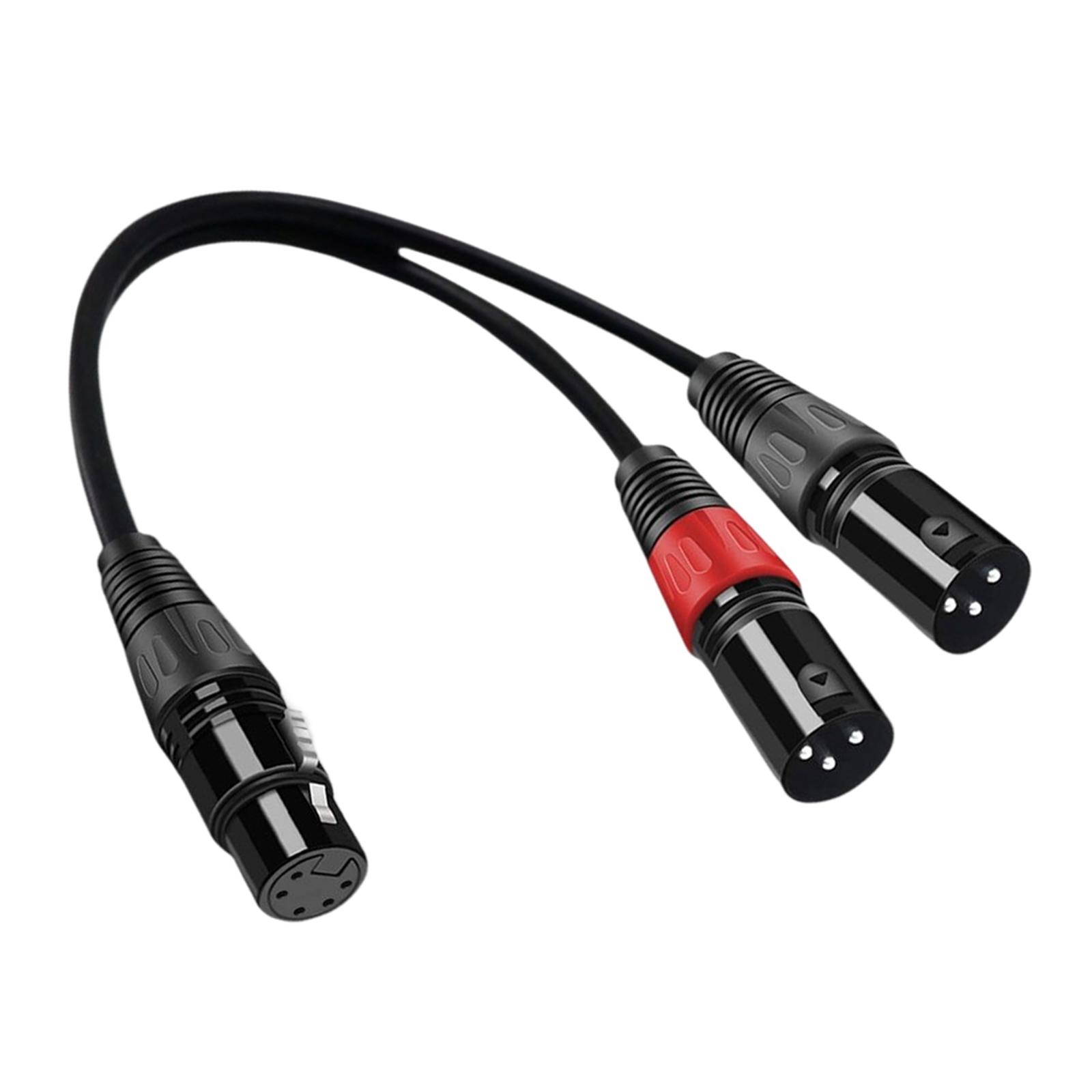 Magideal - Dual F Fuerte Impermeable Flexible Pvc Micrófono Exterior Cable De Audio Cable Y Divisor Para Luces De Escenario Dmx Cámaras De Video , 0,5 Metros 05 Metros