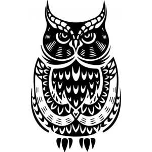 Rienda Libre Graphics - Decomural Tribal Design Owl Woodland Animals Ws-32517