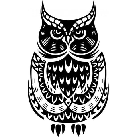 Rienda Libre Graphics - Decomural Tribal Design Owl Woodland Animals Ws-32517