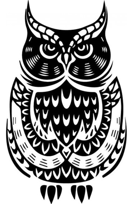Rienda Libre Graphics - Decomural Tribal Design Owl Woodland Animals Ws-32517