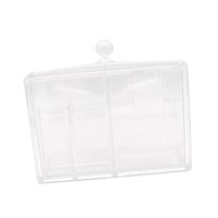 Magideal - Soporte Para Hisopos De Algodón, Dispensador De Almohadillas Cosméticas, Soporte Para Hisopos De Algodón Acrílico De 4 Rejillas Para Bolígrafos, Esmal