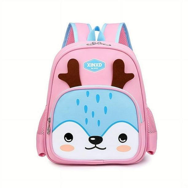 Cute Cartoon Animal Print Student Backpack Large Capacity Breathable Kindergarten School Bag