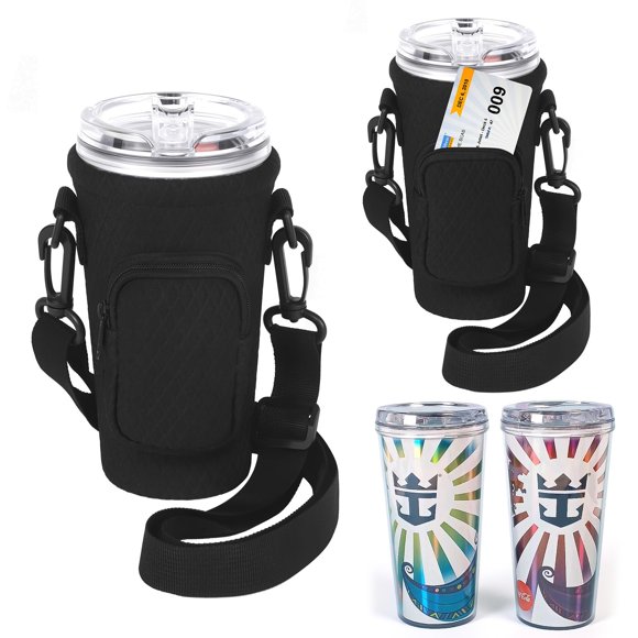 Bandolera para Bebidas CruiSeaU Pack de 2 en Neopreno con Tarjeta de Crucero
