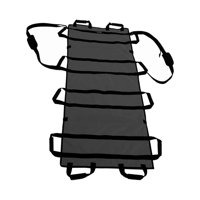 Magideal - Camilla Suave De Transporte Portátil Con 12 Asas, Camilla Plegable De Lona Para Discapacitados En Cama, Accidentes De Elevación De Emergencia , Bandolera Negra