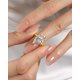 thumbnail image 4 of Anillo RURULUYA Marquise de Plata S925 con Baño de Oro 18K Talla 6, 4 of 6