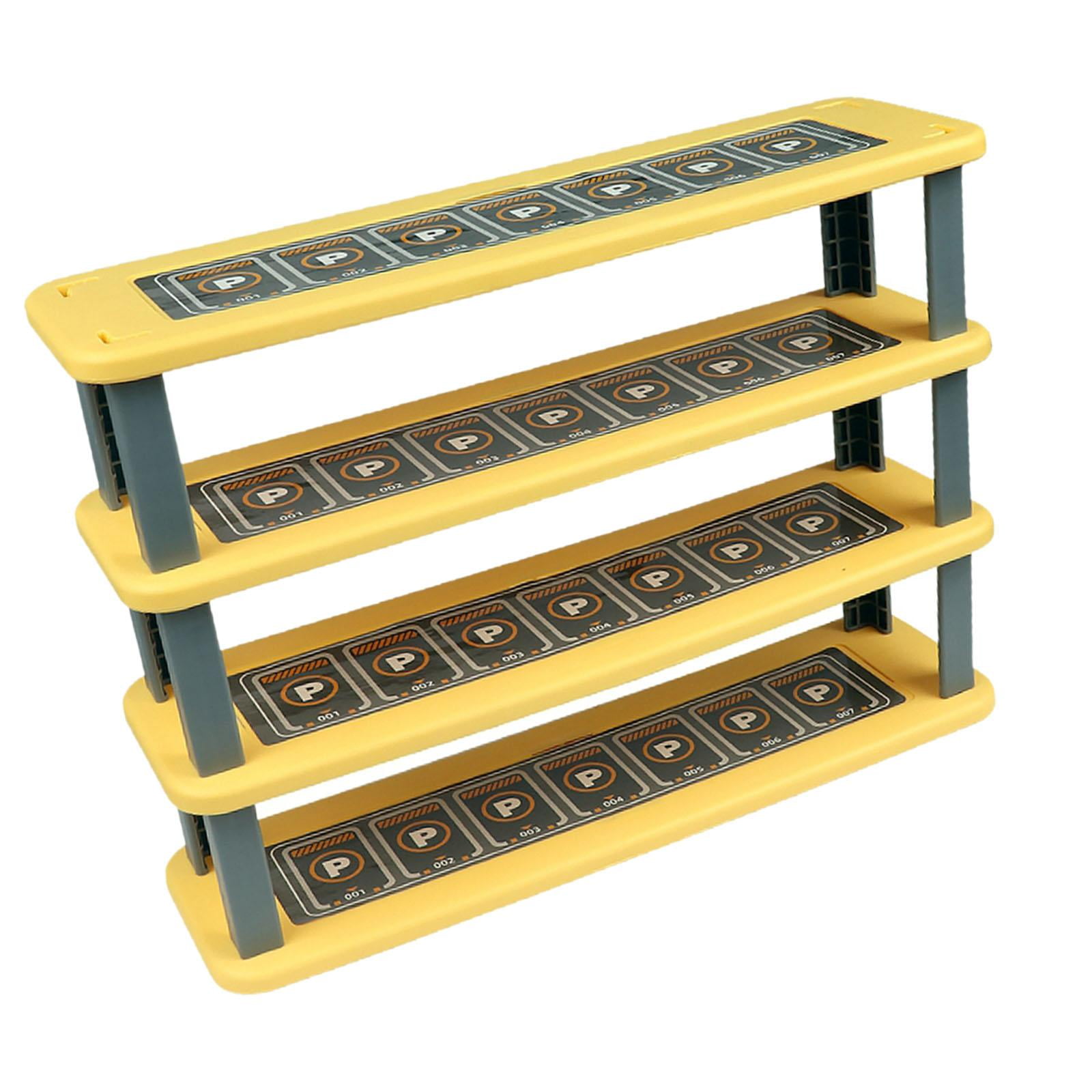 Magideal - Estante Organizador De Estacionamiento Para Coches De Juguete Para Niños, Mesa Para Exhibición De Coches De Fundición A Presión 1/64, Fácil Montaje En 4 Niveles