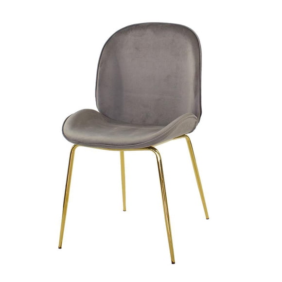 Silla Olivia Velvet Gold - Gris