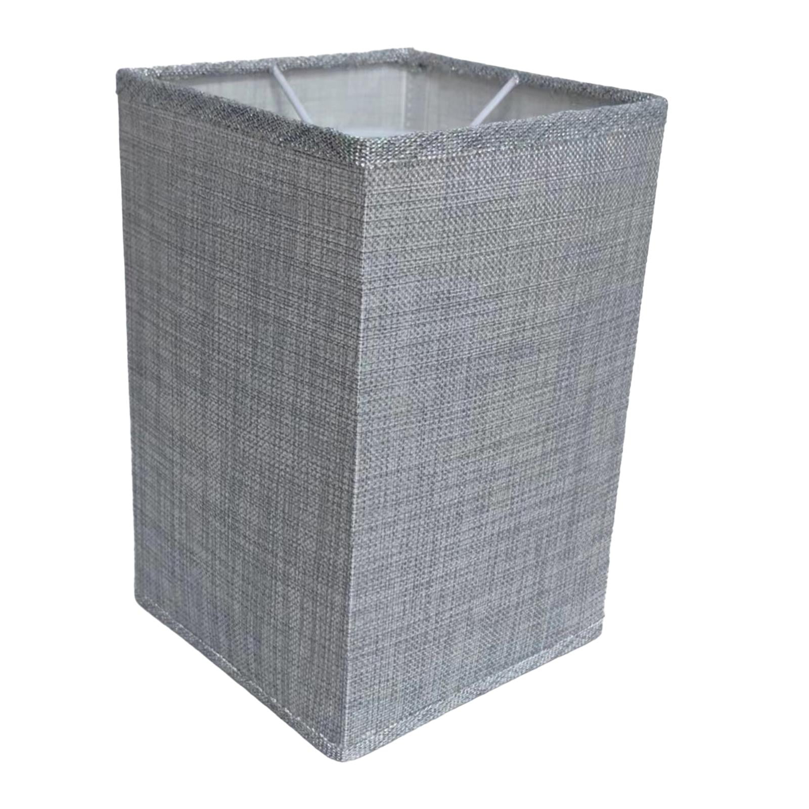 Magideal - Pantalla De Arpillera, Cubierta De Lámpara De Pie, Reemplazo Clásico, Diseño Único, Pantalla De Lino, Cubierta De Lámpara De Repuesto Para Lámpara De Cuadrado Gris