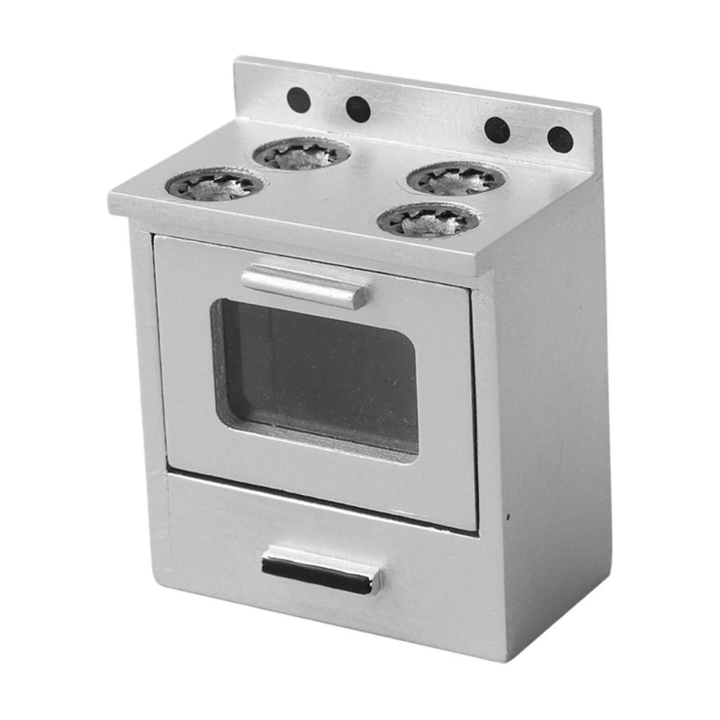 Magideal - Muebles De Casa De Muñecas De Cocina De La Casa De Muñecas 1:12 El Dispositivo De Cocina De La Cocina De Escala Para Niñas Decoración De La Escena De Plata