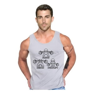 Persodesign - Polera Squat Deadlift Bench Crossfit Musculosa Tank Gym Toon Talla M Gris Hombre
