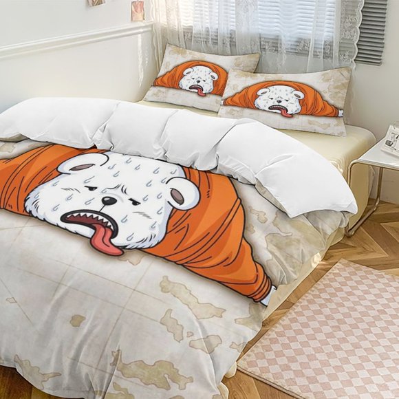 Bepo Bed Duvet Cover Funny Anime Cartoon Bedding Sets Lightweight 3 Piece Comforter Sets
