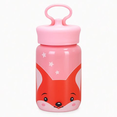 Estilodomus - Botella Infantil De Vidrio Foxy 340Ml - Rosa
