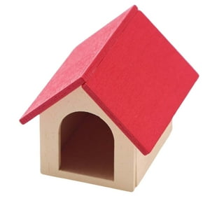 Genérico - 1/12 Escala Miniatura Mascota Perro Gato Casa Adornos Muñeca Accesorios Decoración Rojo