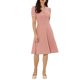 thumbnail image 2 of INSPIRE CHIC Vestido Midi Vintage para Mujeres 2024 Trabajo Vestidos con Cuello Peter Pan S Rosa, 2 of 6
