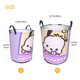thumbnail image 5 of Pochacco Cesta de lavandería de gran capacidad redonda con asa, bolsa para ropa sucia plegable, almacenamiento para dormitorio, baño y lavadero 44x35 cm, 5 of 6