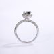 thumbnail image 3 of Anillos de Moissanita de Oro Blanco de 18K de 1 Quilate para Mujer Regalo Color D VVS1 Anillos de Diamante Anillos de Plata Esterlina S925 Joyería Anillos de Compromiso de Moissanita con Certificado, 3 of 8
