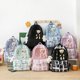thumbnail image 3 of 3pcs Kawaii Bear Graffiti Print Backpack, Cute Preppy Schoolbag With Lunch Box Bag And Pencil Case, Student Back To School Supplies, 3 of 4