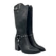 thumbnail image 2 of Bota de Mujer color Negro Caña Alta con Hebilla y Tachas, 2 of 5