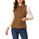 thumbnail image 1 of INSPIRE CHIC Chaqueta de Mujer con Cremallera Sin Mangas Anorak Chaleco Utilitario con Bolsillos S Marrón, 1 of 6
