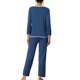 thumbnail image 3 of INSPIRE CHIC Conjuntos de Ropa de Casa para Mujer con Mangas Largas, Tops con Pantalones, Conjuntos de Pijama XS Azul, 3 of 6