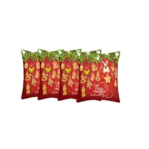 Genérico - Fundas Navidad Set De 4 Fundas Para Cojines De 45X45 Cm