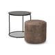thumbnail image 2 of Set de mesa y otomano Baxton Studio Kira negro con gris/marrón, 2 of 8