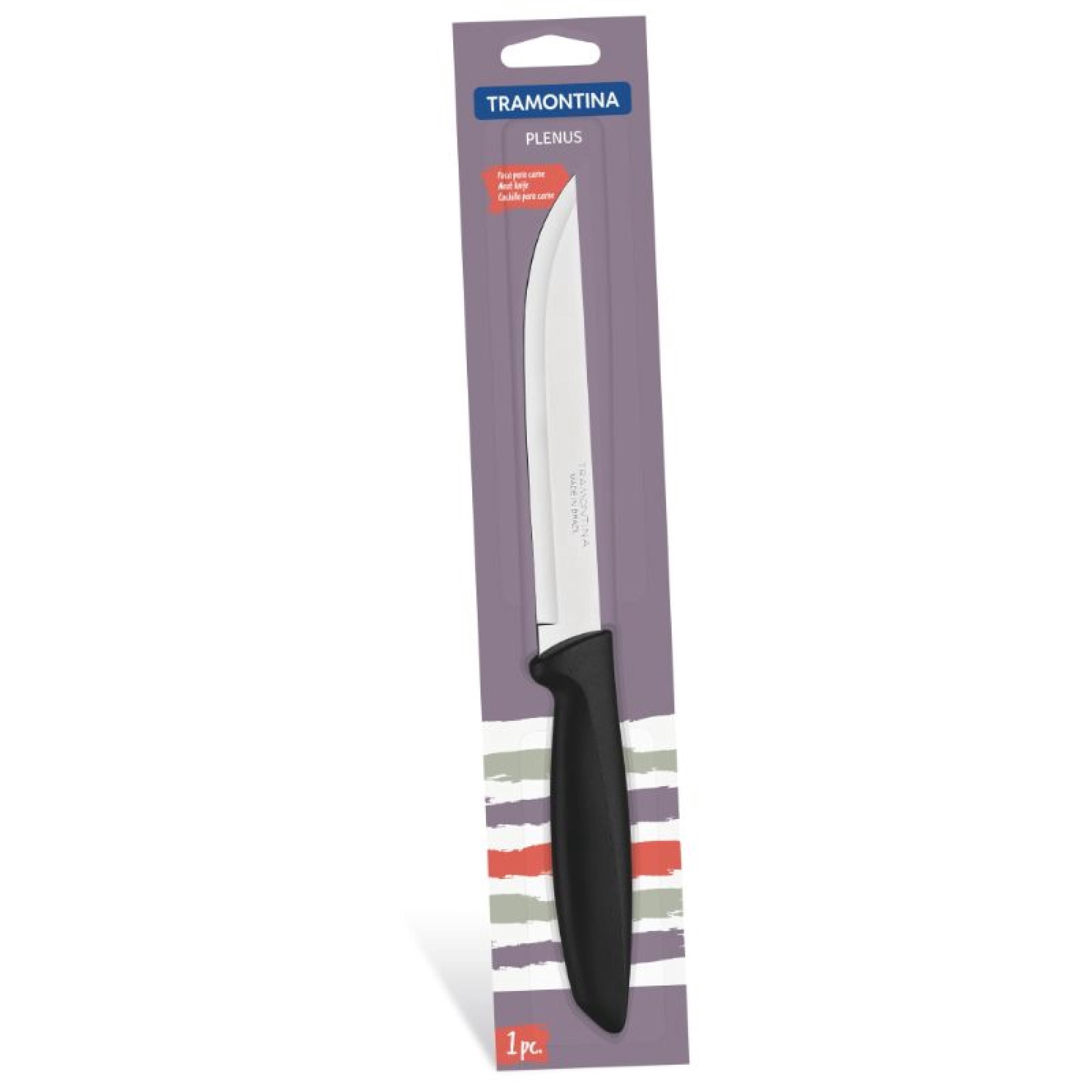 Cuchillo Para Carne Plenus 1 Pieza Acero Inoxidable - Pp Negro