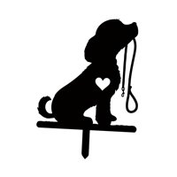 Magideal - Decoración De Metal Para Jardín De Perros, Silueta De Animal, Decoración En Forma De Perro, Letrero De Cachorro, Estatua, Decoración De Perro Al Aire