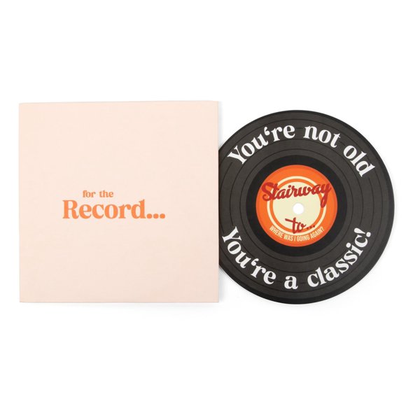 Tarjeta de cumpleaños Bee! Vinilo “For the Record” con sobre, divertida