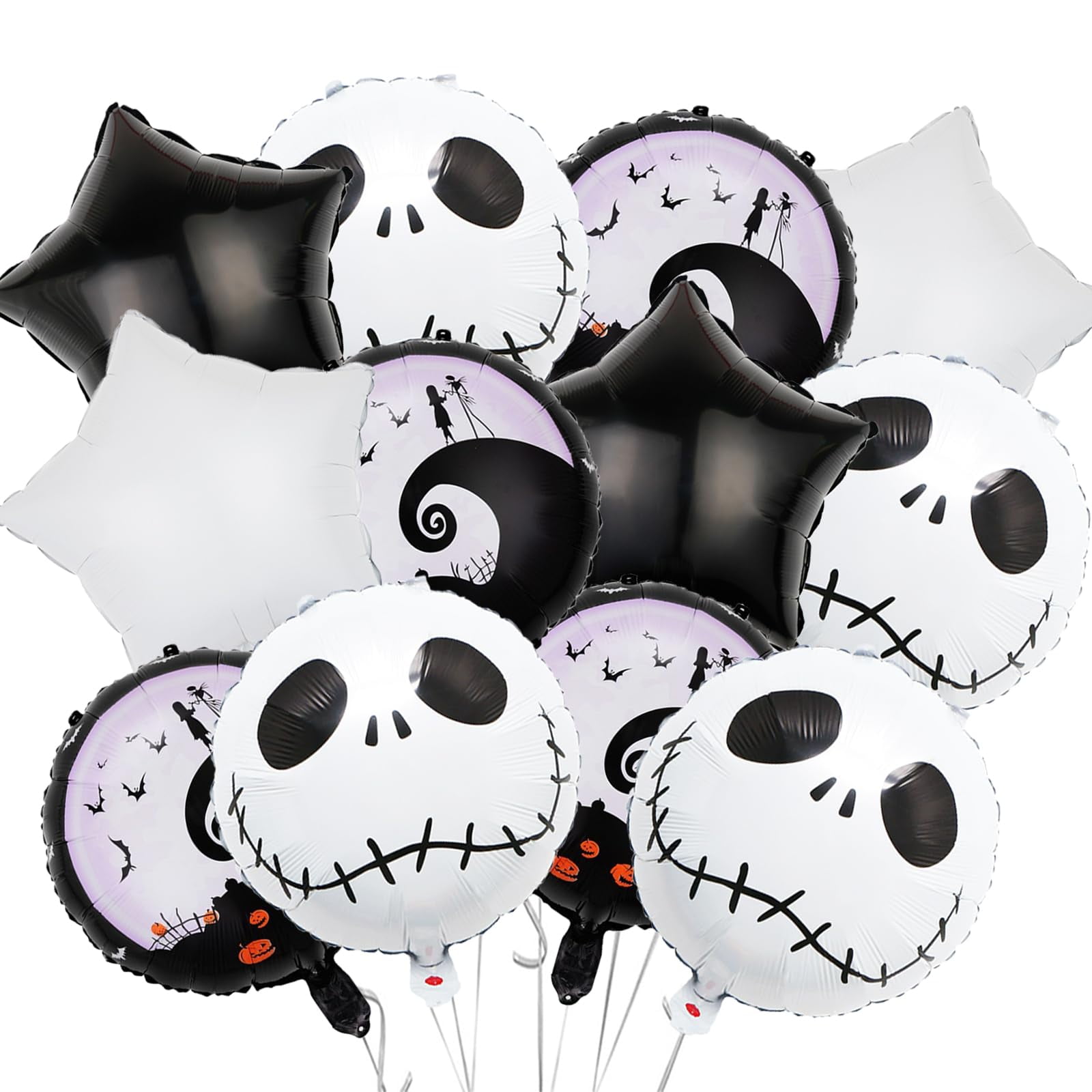 Globos De Aluminio Con Forma De Calavera Cheosruy Para Halloween Balloons, 16 Unidades, 18 Pulgadas