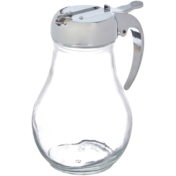Dispensador de sirope Norpro NOR-746, 355 ml, tapa de vidrio cromado
