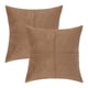 thumbnail image 1 of Paquete de 2 almohadas de cuero de 18 x 18 pulgadas, fundas de almohada decorativas de cuero sintético cosidas a mano, sofá cama, sala de estar, jardín, decoración del hogar, 1 of 5