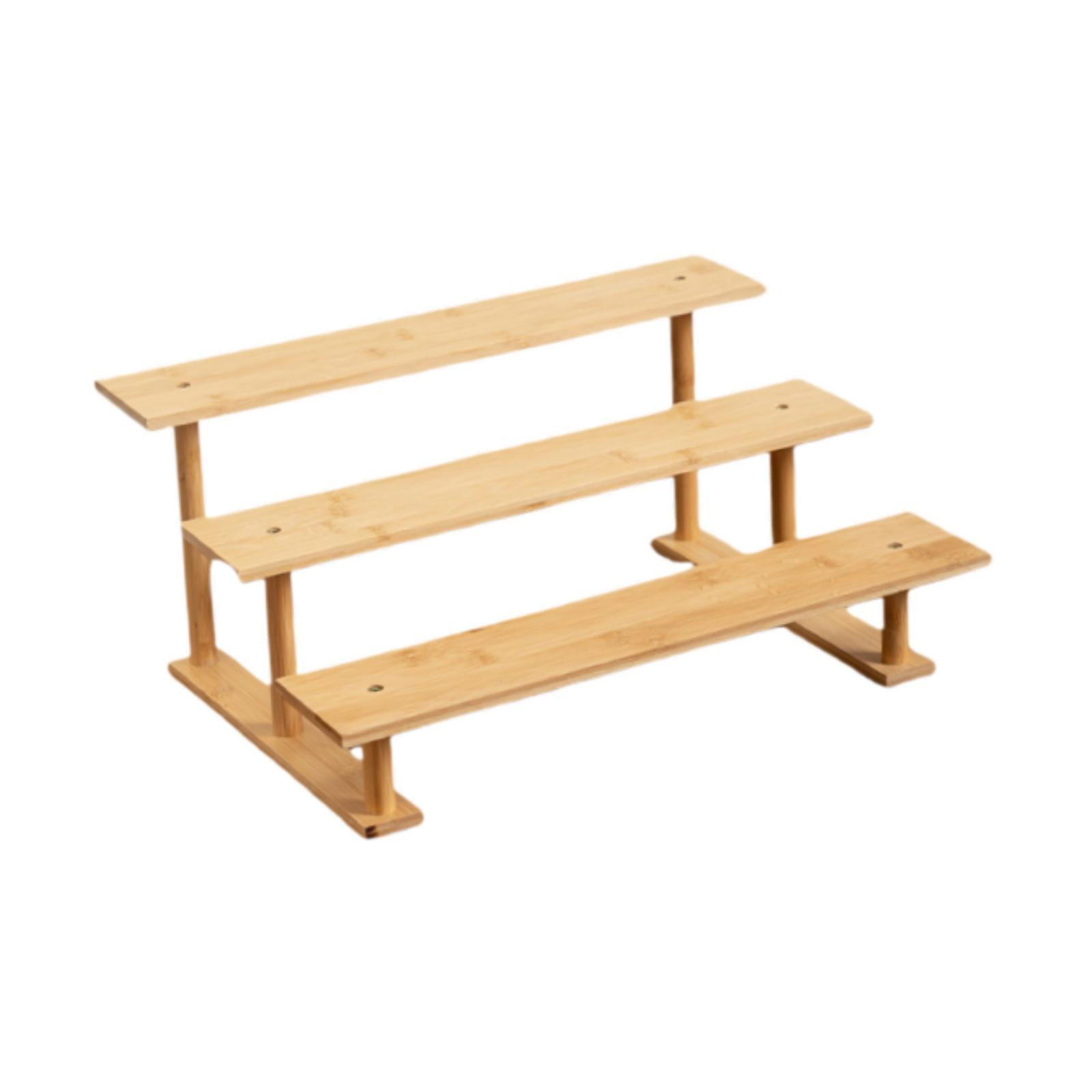 Magideal - Estante De Almacenamiento De Escritorio Con Elevador De Exhibición, Soporte De Exhibición De Joyas De Múltiples Capas, Artesanías Simples Para Adornos 3 Niveles 40 Cm