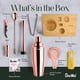 thumbnail image 2 of Kit de bartender Barillio color oro rosa de acero inoxidable, 10 piezas, con soporte, 2 of 6