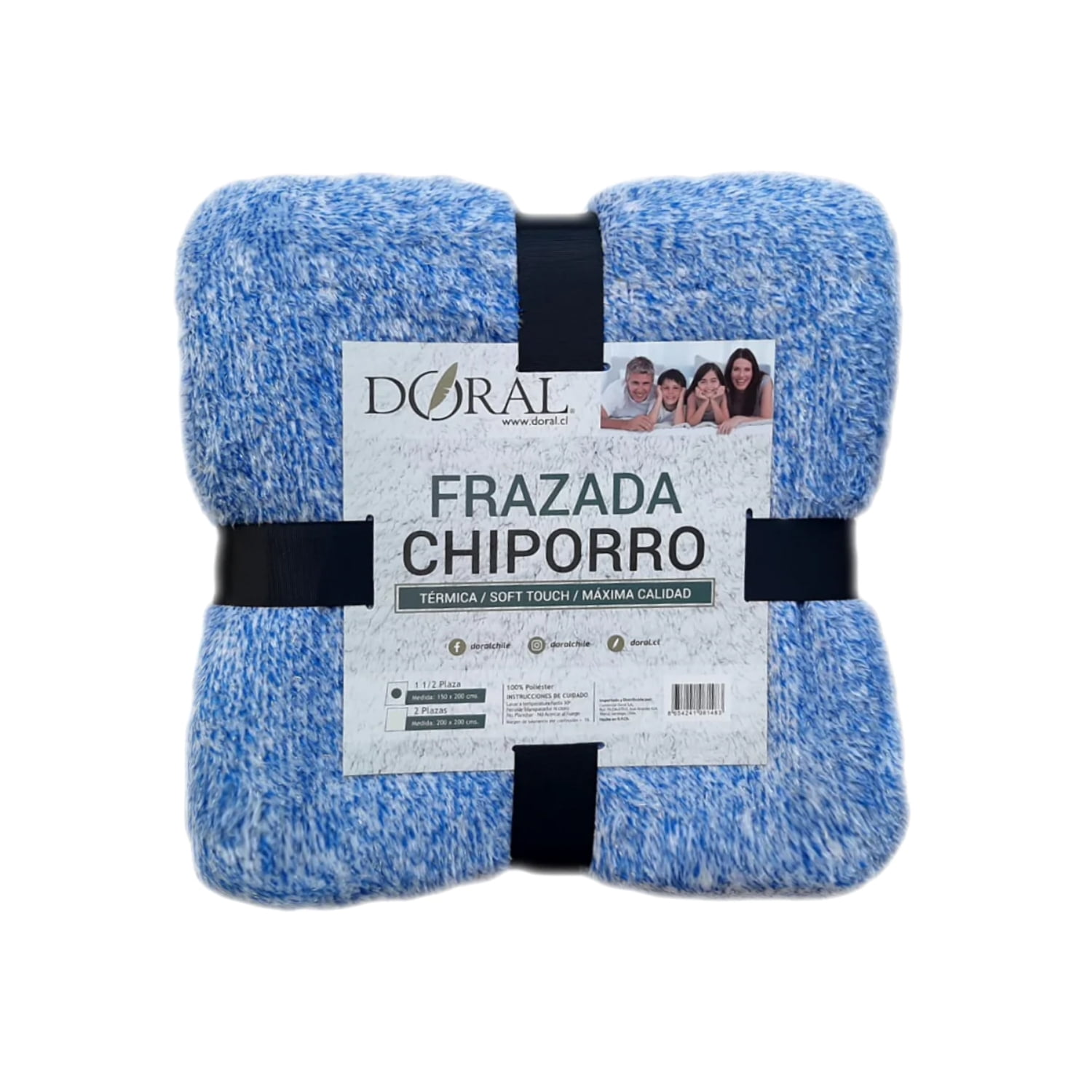 Doral - Frazada Chiporro 1.5 Plazas Surtidos Tonos Oscuros - Sc